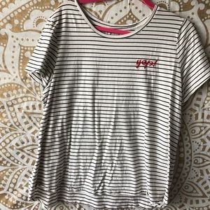 Old Navy “yep!” striped t-shirt